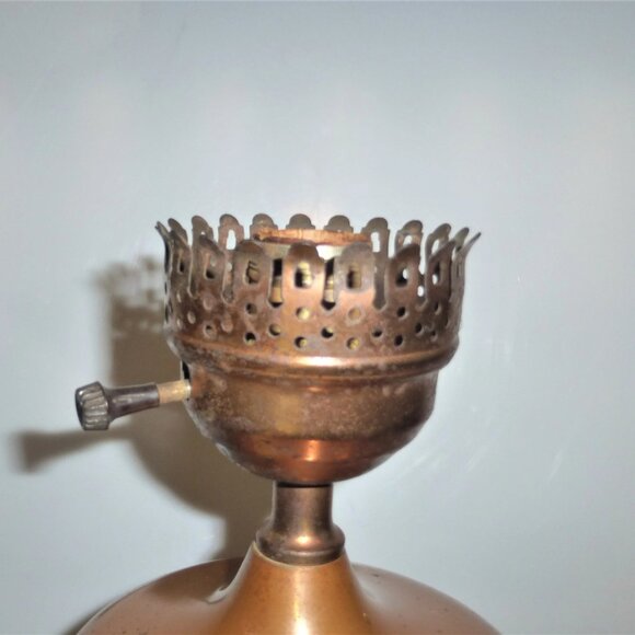 bsm - Vintage COPPER LAMP w/ FLUTE Vintage Electric Copper Light Oil Lamp Style - Picture 5 of 6